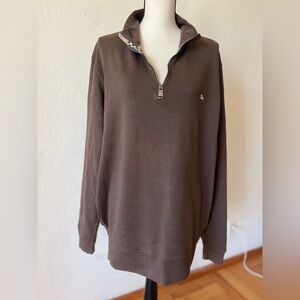 Burberry Brown Zip-Up heavy weight shirt
